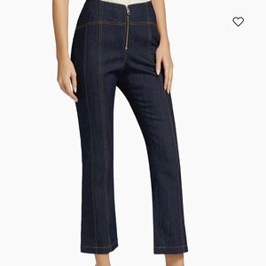 Cinq a Sept dark blue high-waisted Loren jean size 6. Like new!